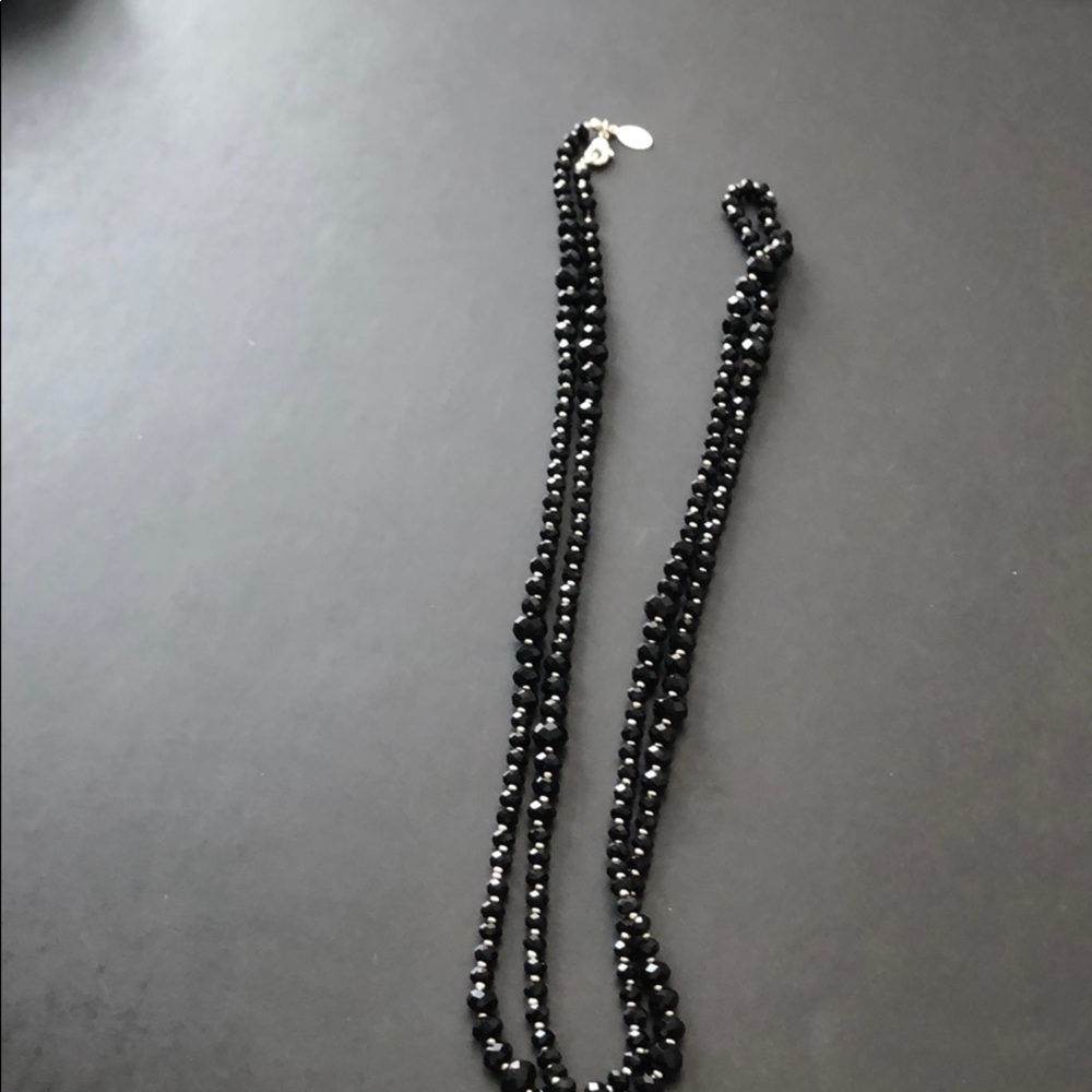 Black long necklace